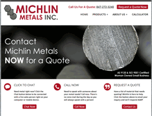Tablet Screenshot of michlinmetals.com